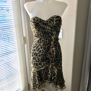 Leapord print midi dress